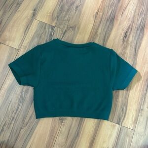 SET Active green cropped workout t shirt